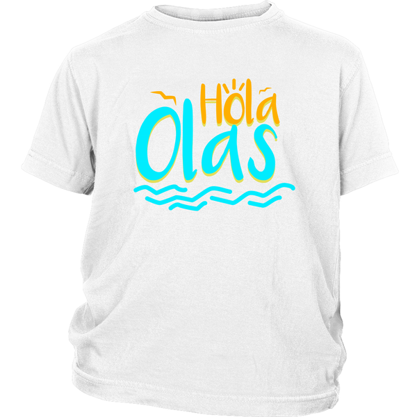 Hola Olas - Orange on white